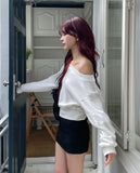 Merge low-rise skirt pants