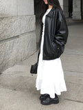 Crum Lace Banding Long Tiered Skirt