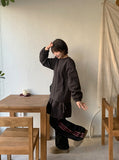 Benday banding side check color matching brushed jogger pants