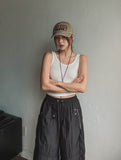 [U-BASIC] Fit Body U-neck Ribbed Sleeveless