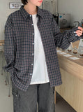 [unisex] Kurohi Check Over Long Sleeve Shirt