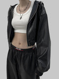 Leaguer Hooded Leather Jumper