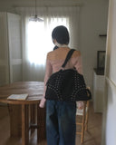 Philan Nylon Stud Big Shoulder Bag