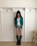 Yadin Ribbed Open Cardigan