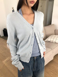 Hunin Basic V-Neck Knit Cardigan
