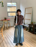 Seku Washing Denim Long Skirt