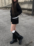 Ferro Studded Eyelet Belted Shorts