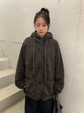 Handal Boucle Half Hood Fur Jacket
