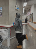 light washed denim hooded jacket