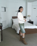 Hanen Vintage Rose Rainy Season Flower Cable Knit