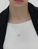 Ice Cushion Silver Necklace