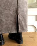 Hora Flower Brushed Long Skirt