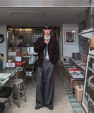 Mono Two-Tuck Wide Slacks