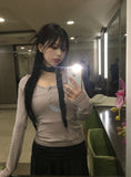 Riser Hoodie Button Long Sleeve T-Shirt