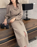 Elo No Collar Shirring Jacket