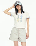 W 1993 Flower Baby Ringer T-shirt
