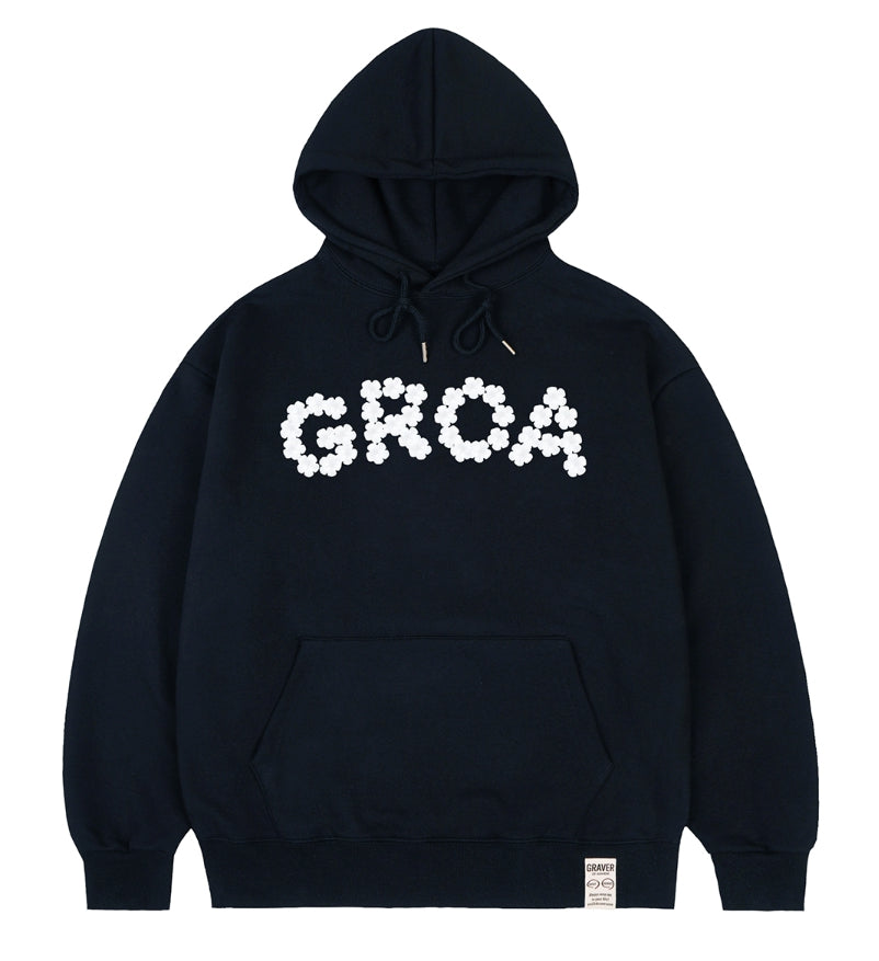 [GRAVER]★25SS★韓国人気★GROA FLOWER LOGO HOODIE GRAVER(グレーバー) - GROAフラワーロゴフーディ / GROA Flower