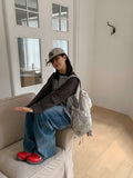 Luaz Washing Wide Denim Pants