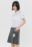 SHIRRING COTTON ZIP UP
