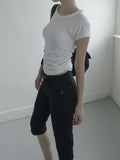 Cello Shirred Round Short Sleeve Tee
