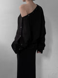 Tote Snap One-Shoulder Sweatshirt