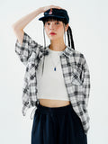 Raver String Short Sleeve Check Shirt