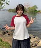 [BAONHAUS] Marcel Raglan Color Matching Short Sleeve Tee
