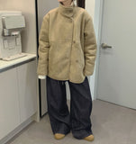 Brushed Non-Fade Raw Balloon Wide Jogger Banding Pants