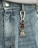 Laode leather clip keyring
