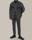 Oversize denim jacket Gray