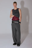 mesh layered sleeveless