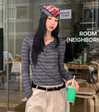 Mono multi-stripe slim hoodie