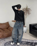 Kian Waffle Crop Long Sleeve T-Shirt