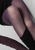 Deep purple see-through tights