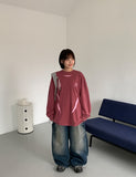 [unisex] Yuber Pigment Sporty Color Matching Long Sleeve Tee