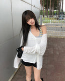 Beats Two-Button Deep V-Neck Long Sleeve