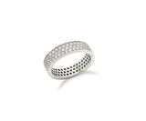 Essence Silver (W) Milgrain Layer Stone Ring