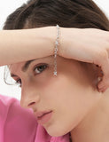 Nova Silver (W) Pave Link Station Bracelet