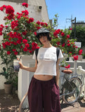 BLOOM CROP HALF T