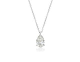 Essence 14K(W) Lab-Diamond Pear Pendant Necklace 1.0CT