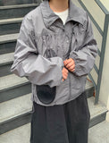 Hedel Shirring Collar Windbreaker Jumper