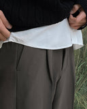 Beacon one-tuck wide slacks