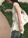 Kaon Two Belt Leather Big Shoulder Bag