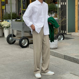 Cherny one tuck wide slacks