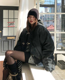 Cassis Toggle Washed Hooded Padding