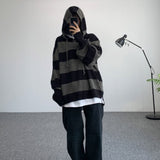 Deepa stripe hood knit