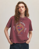 MORE LOVE Pigment Crop Short Sleeve Tee