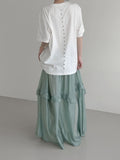 (Unisex) Renlit Eyelet Over Fit Short Sleeve T-shirt