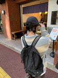 [unisex] Nelfn stripe collar over knit