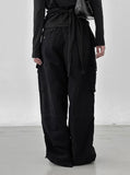 Thermal Button Washed Cargo Pants